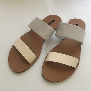 Forever 21 Double Band Slide Sandals